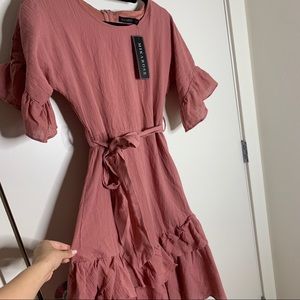Pink Short Sleeve Dress
